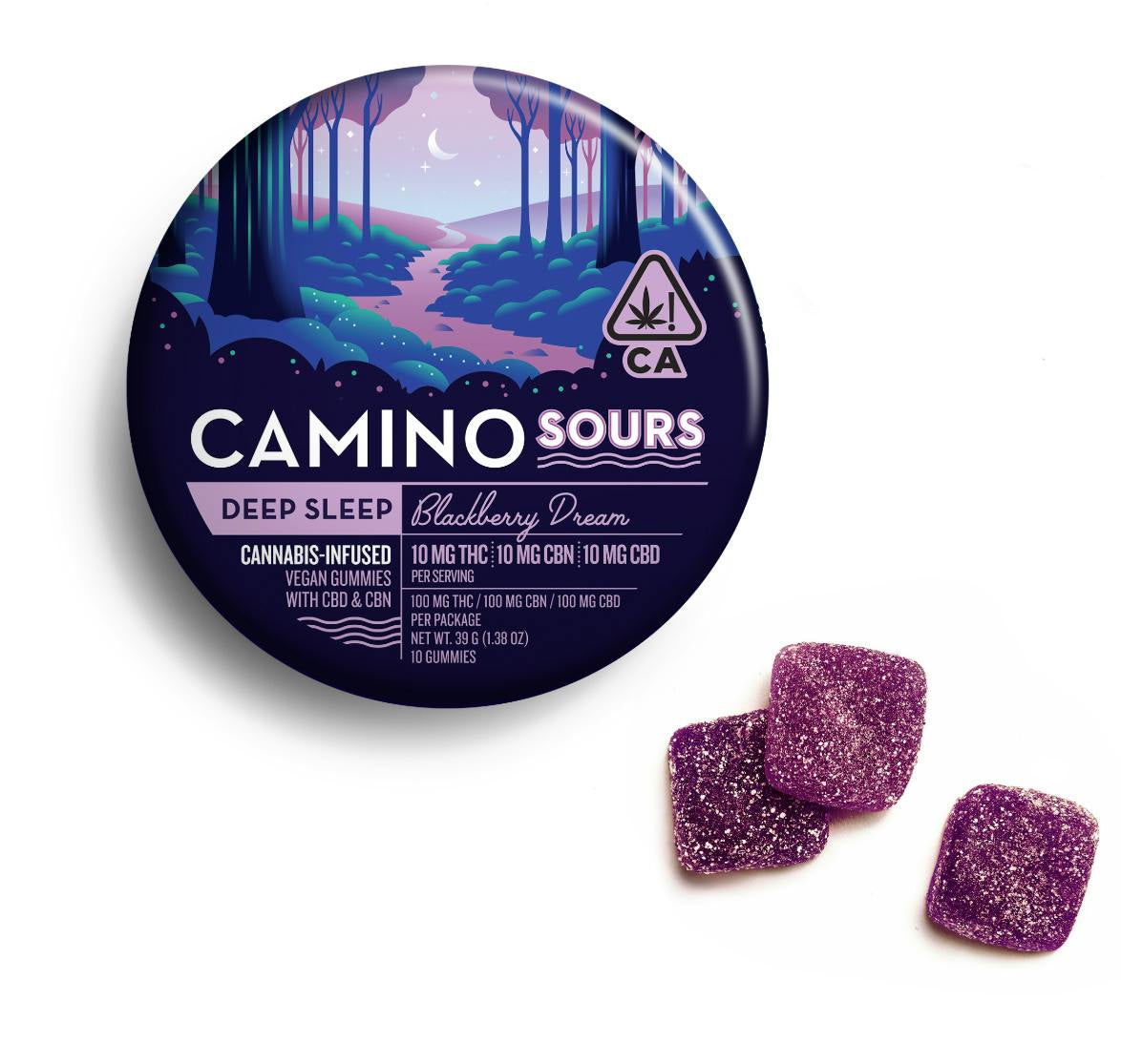 CAMINO GUMMY 10MG THC GUMMIES 10CT BLACKBERRY DREAM