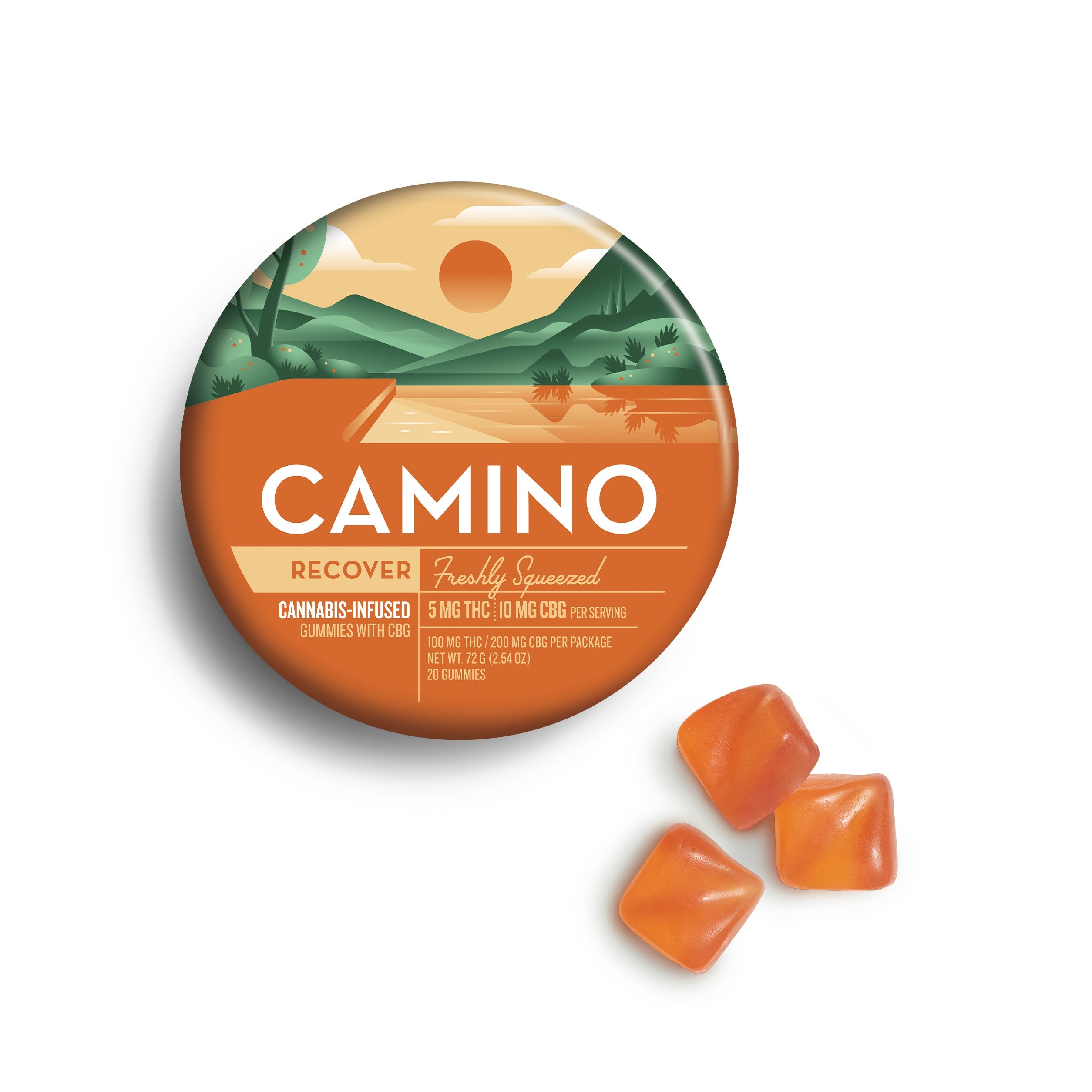 CAMINO GUMMY 5MG THC GUMMIES 10CT FRESHLY SQUEEZED