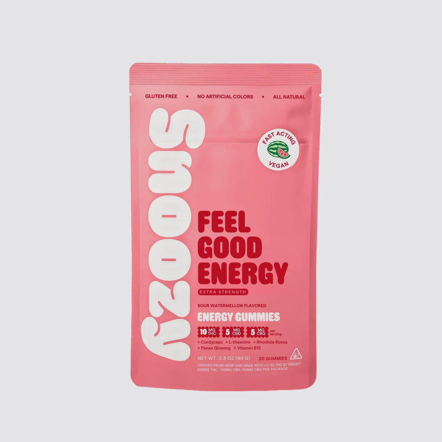 SNOOZY GUMMIES 20 CHEWS FEEL GOOD ENERGY