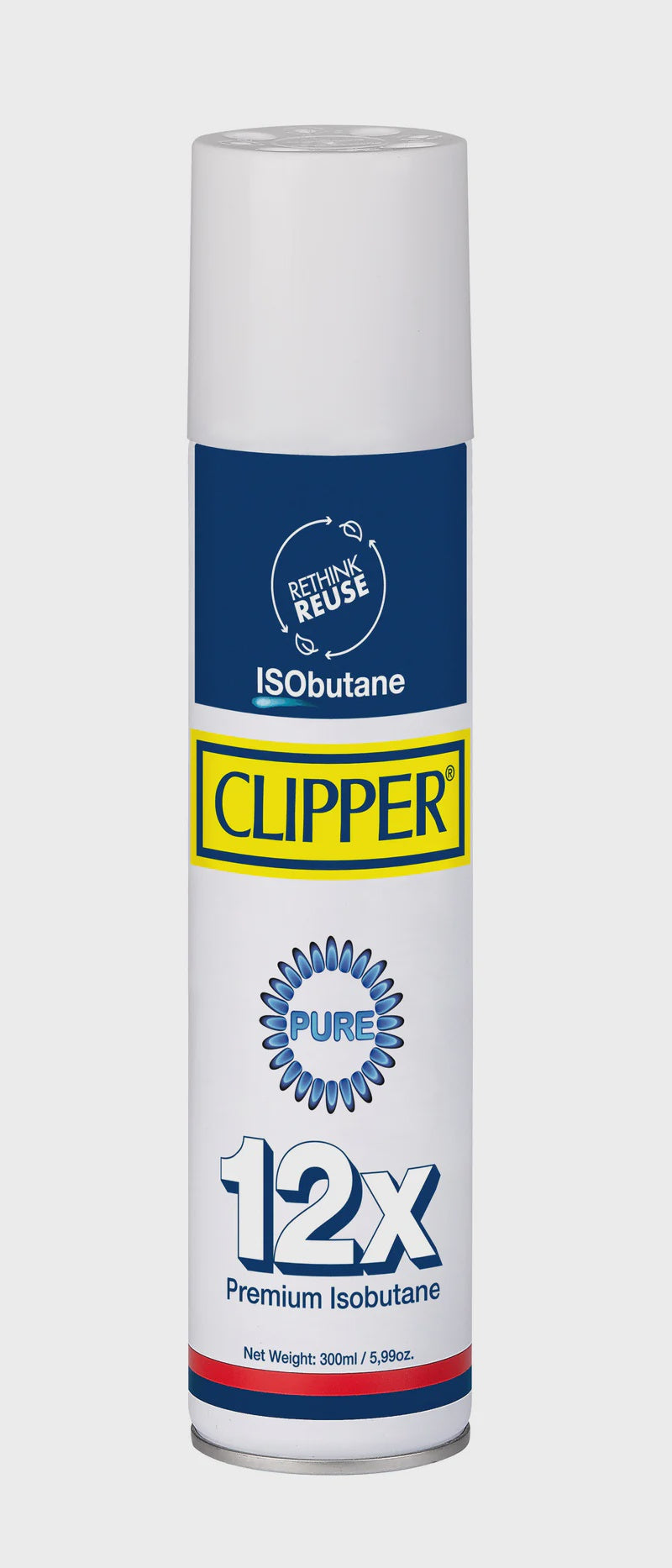CLIPPER PREMIUM BUTANE WHITE BOX 300ml 12X 12/BOX