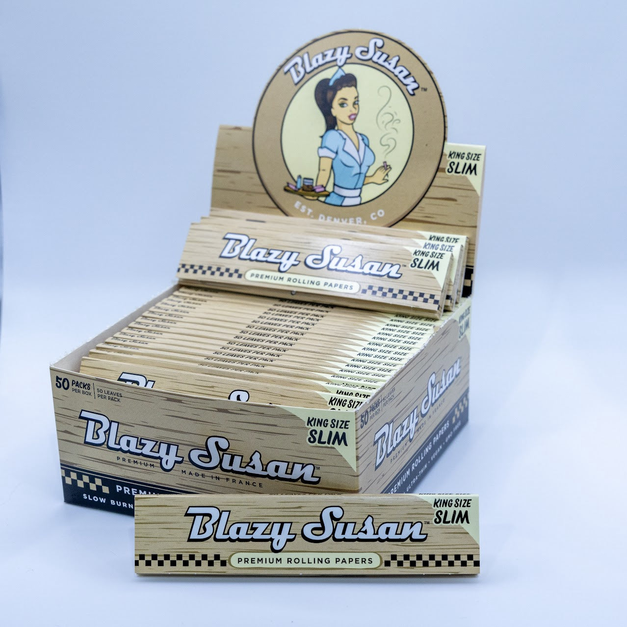 BLAZY SUSAN ROLLING PAPERS K.S UNBLEACHED