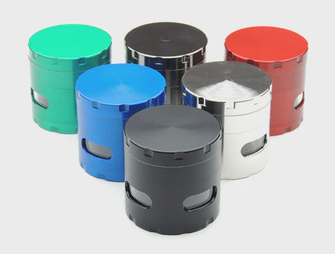 ALEAF GRINDER W/GLASS WINDOW 42mm 4pt PURPLE