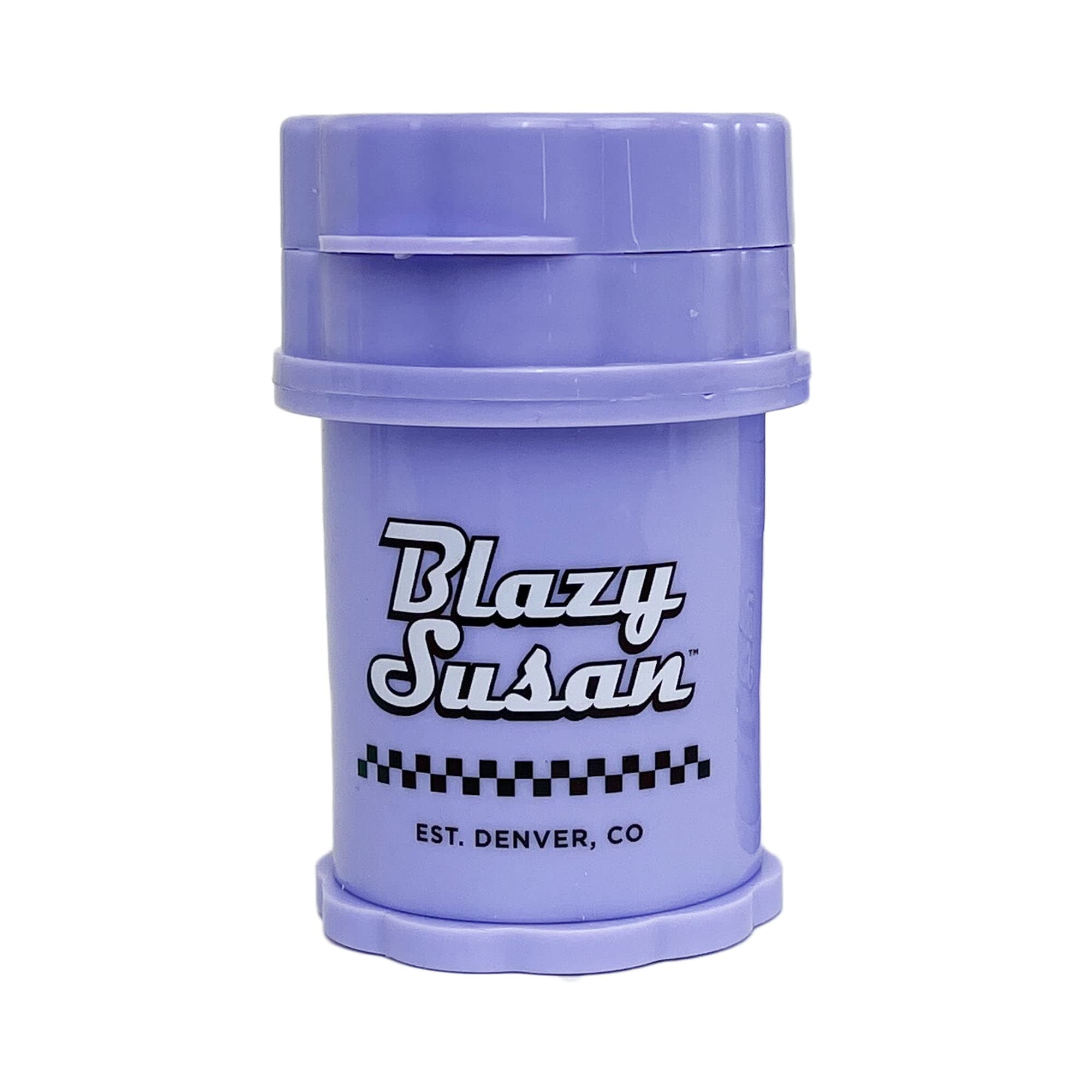 BALZY SUSAN 4-PIECE HERB SAVER GRINDER PLASTIC MINI PURPLE SUSAN