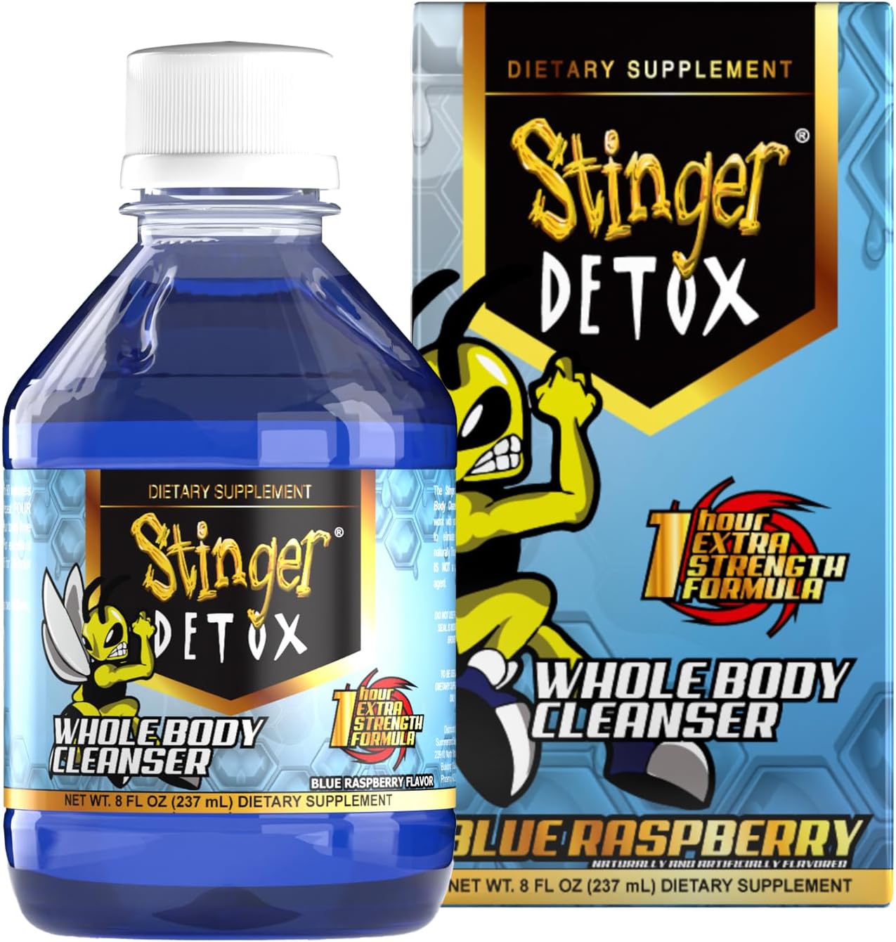 STINGER DETOX 1 HOUR EXTRA STENGTH "WHOLE BODY" CLEANSER - BLUE RASPBERRY - triplebuzzsmokeshop