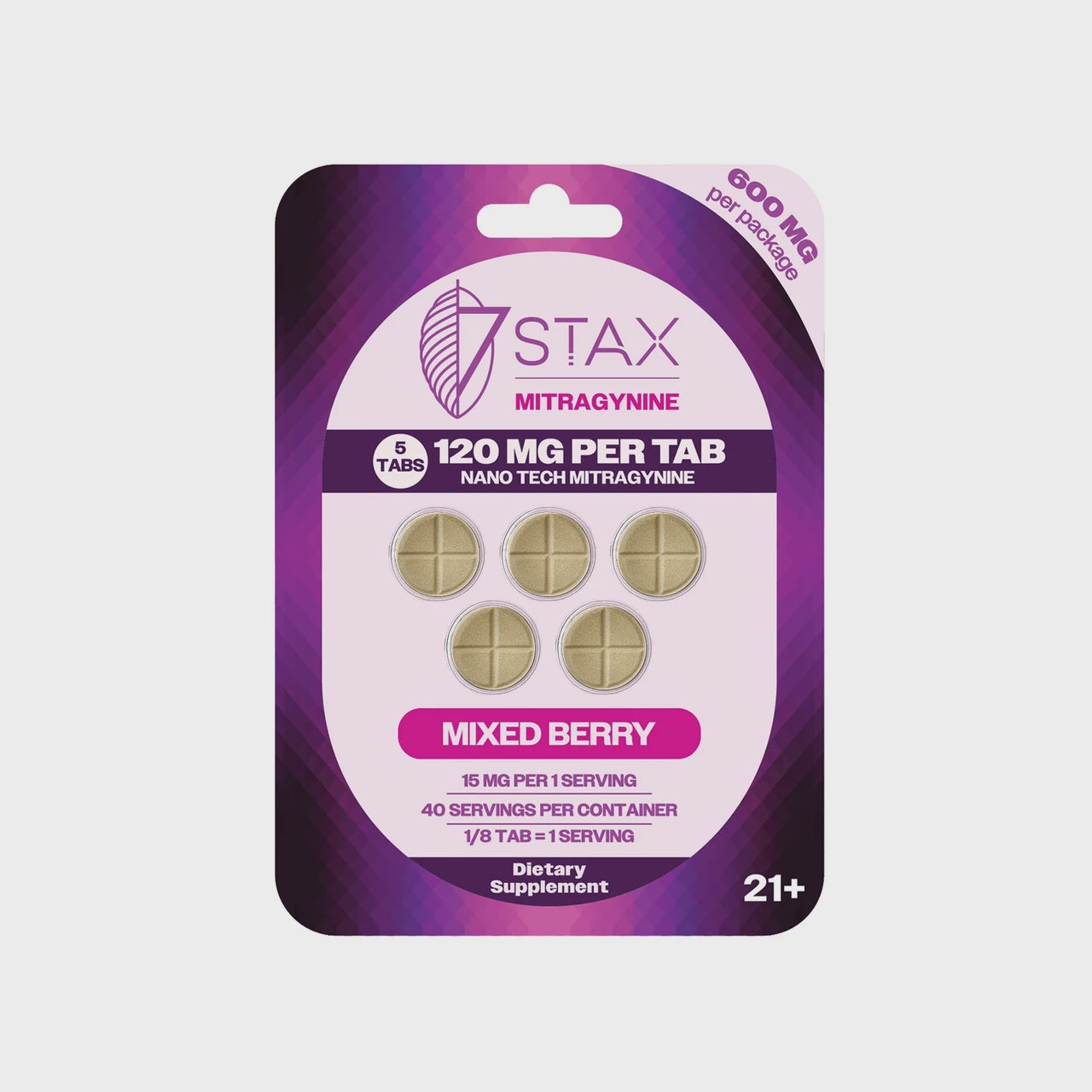 7 STAX MIXED BERRY 5 CT 120 MG PER TAB