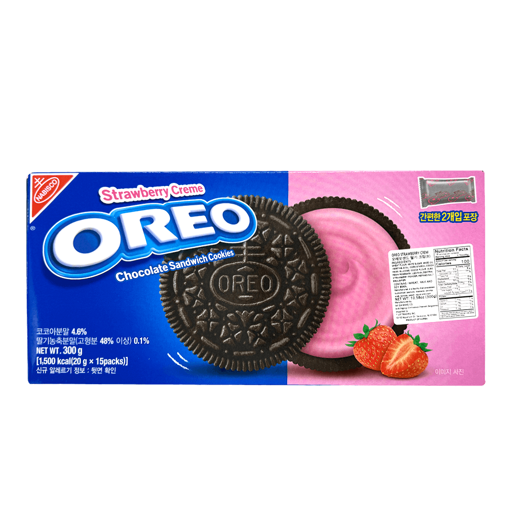 OREO CHOCOLATE SANDWICH COOKIES STRAWBERRY CREME