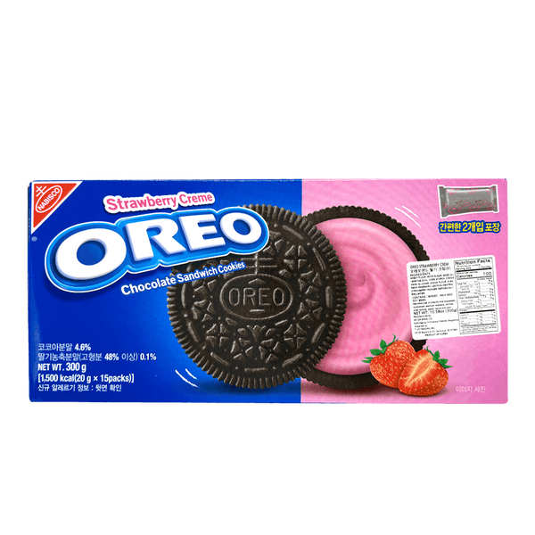 OREO CHOCOLATE SANDWICH COOKIES STRAWBERRY CREME