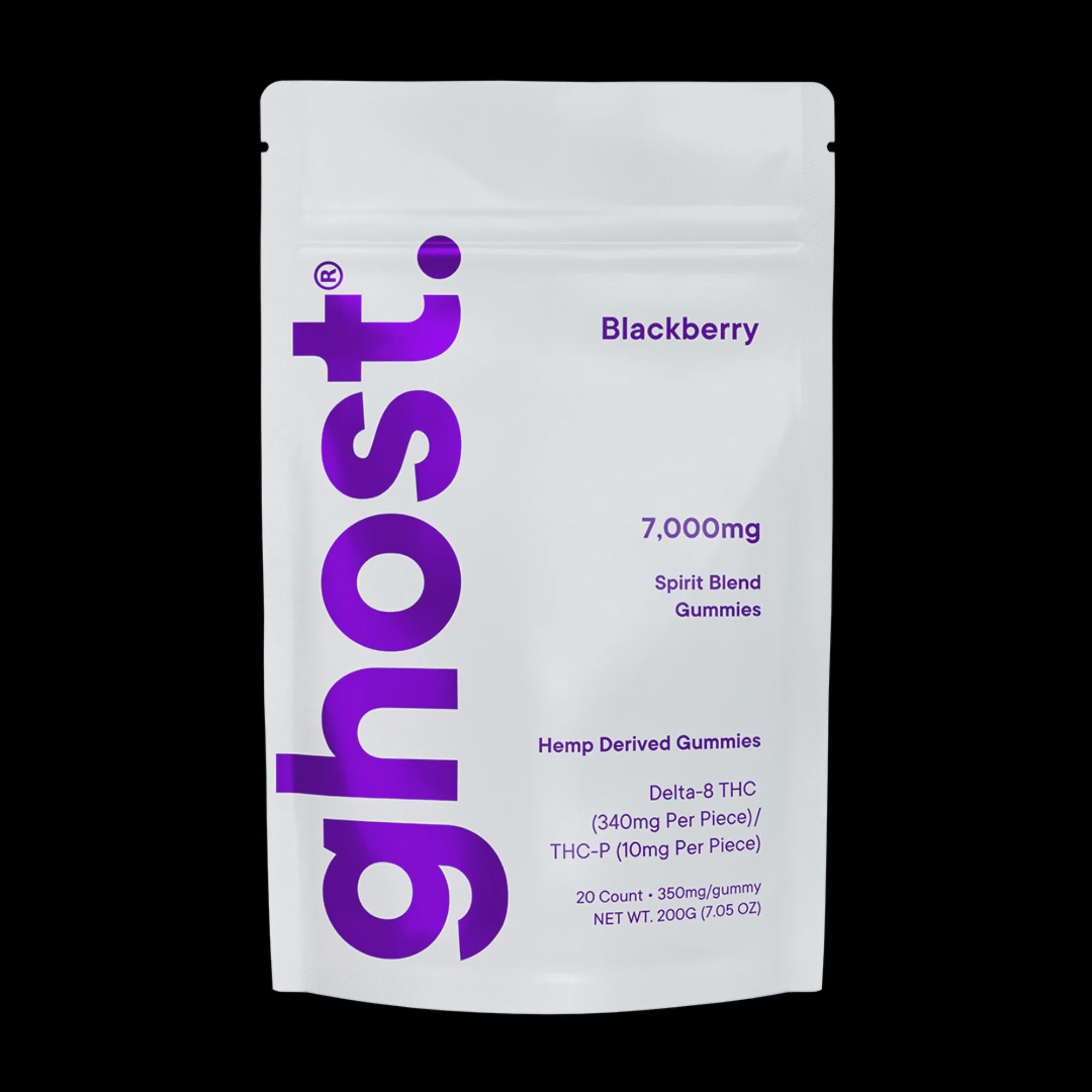 GHOST SPIRIT BLEND GUMMIES - 20CT 7000MG BLACKBERRY
