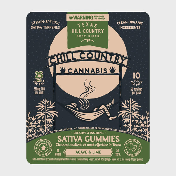 CHILL COUNTRY 25MG GUMMIES 10CT AGAVE & LIME