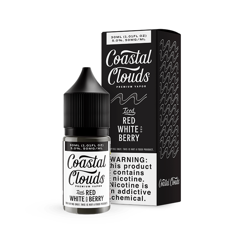 COASTAL CLOUDS SALTS 30 ML -  ICED RED, WHITE AND BERRY - 35 MG