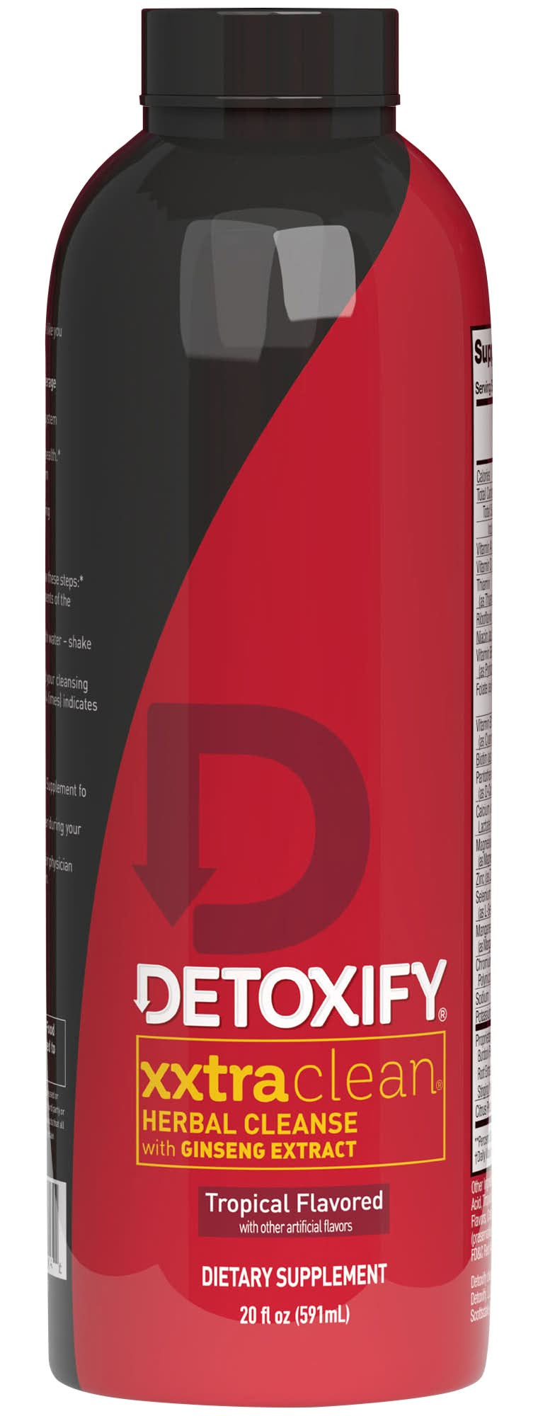 DETOXIFY XXTRA CLEAN 20oz W/GINSENG EXTRACT TROPICAL FRUIT