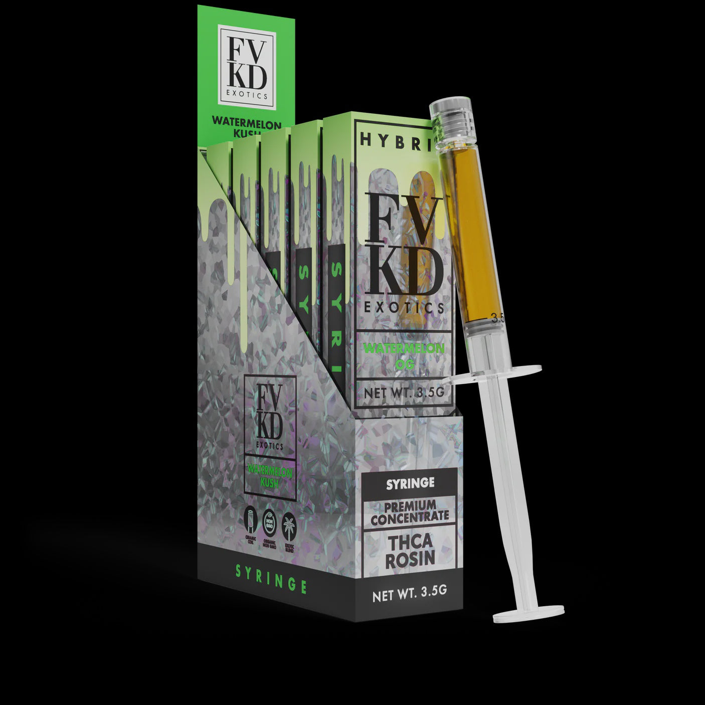 FVKD Rosin THC-A 3.5g SYRINGE WATERMELON OG HYBRID
