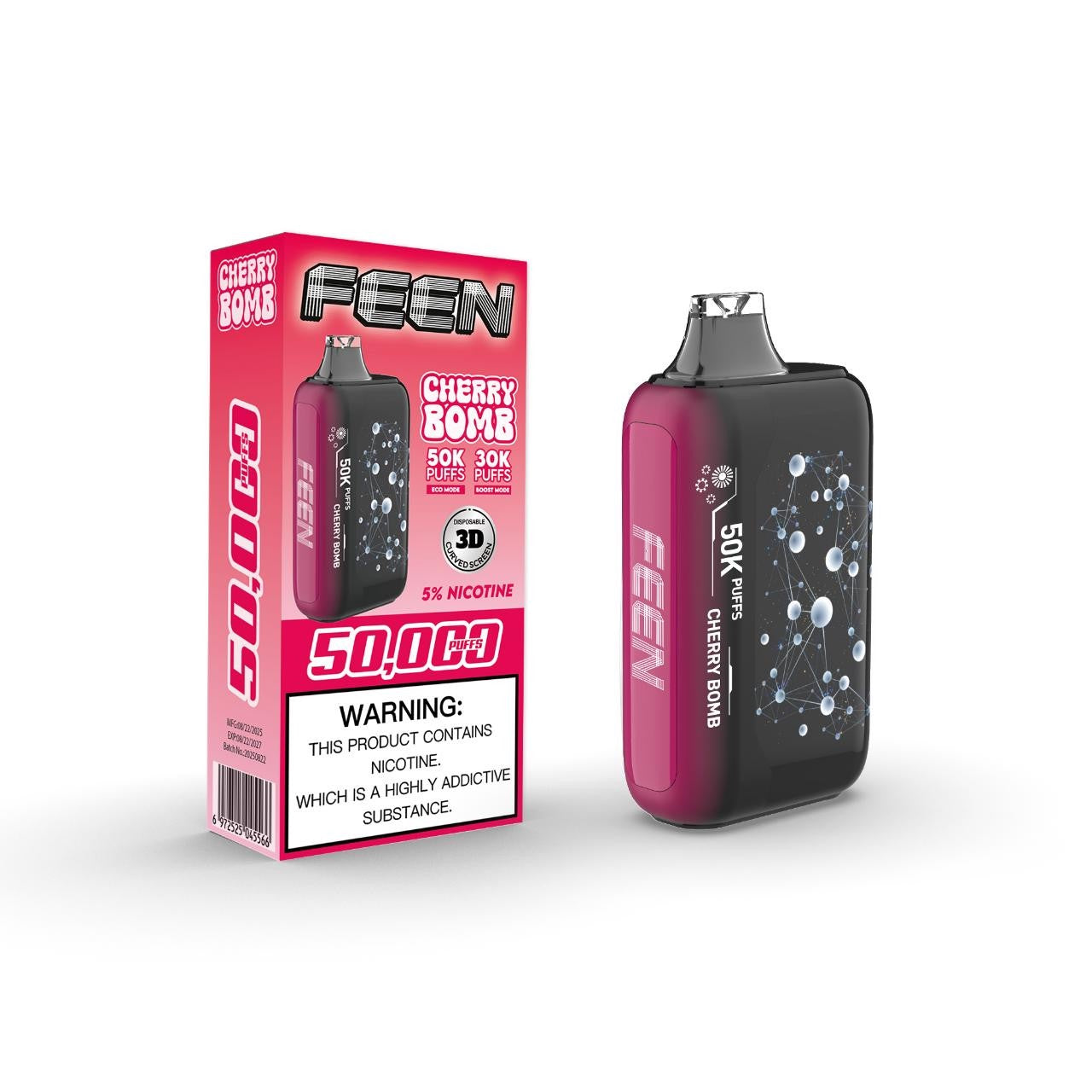 FEEN 50K PUFFS DISPOSABLE 5CT/PK | CHERRY BOMB