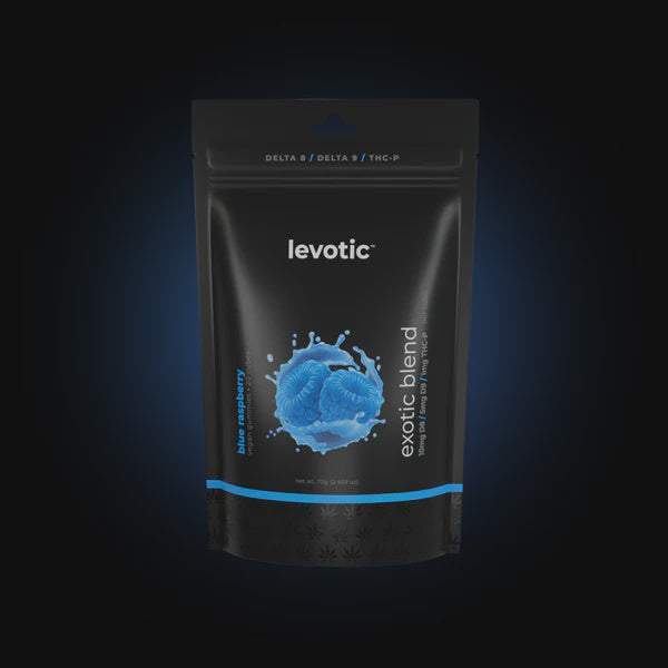LEVOTIC EXOTIC BLEND BLUE RASPBERRY GUMMIES