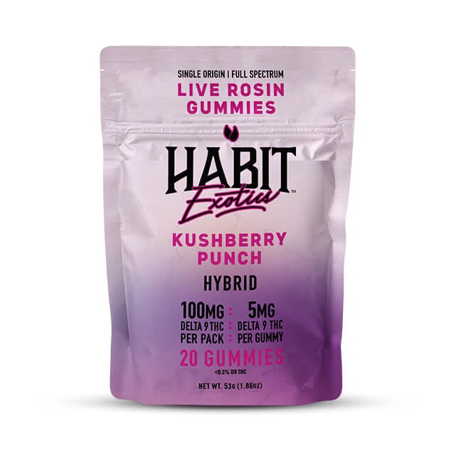 HABIT LR EXOTIC D9 20CT GUMMIES KUSHBERRY PUNCH