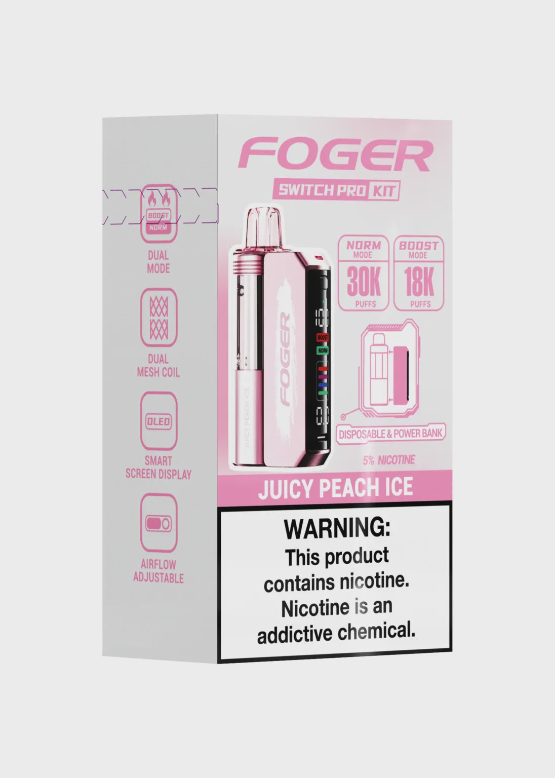 FOGER JUICY PEACH ICE VAPES