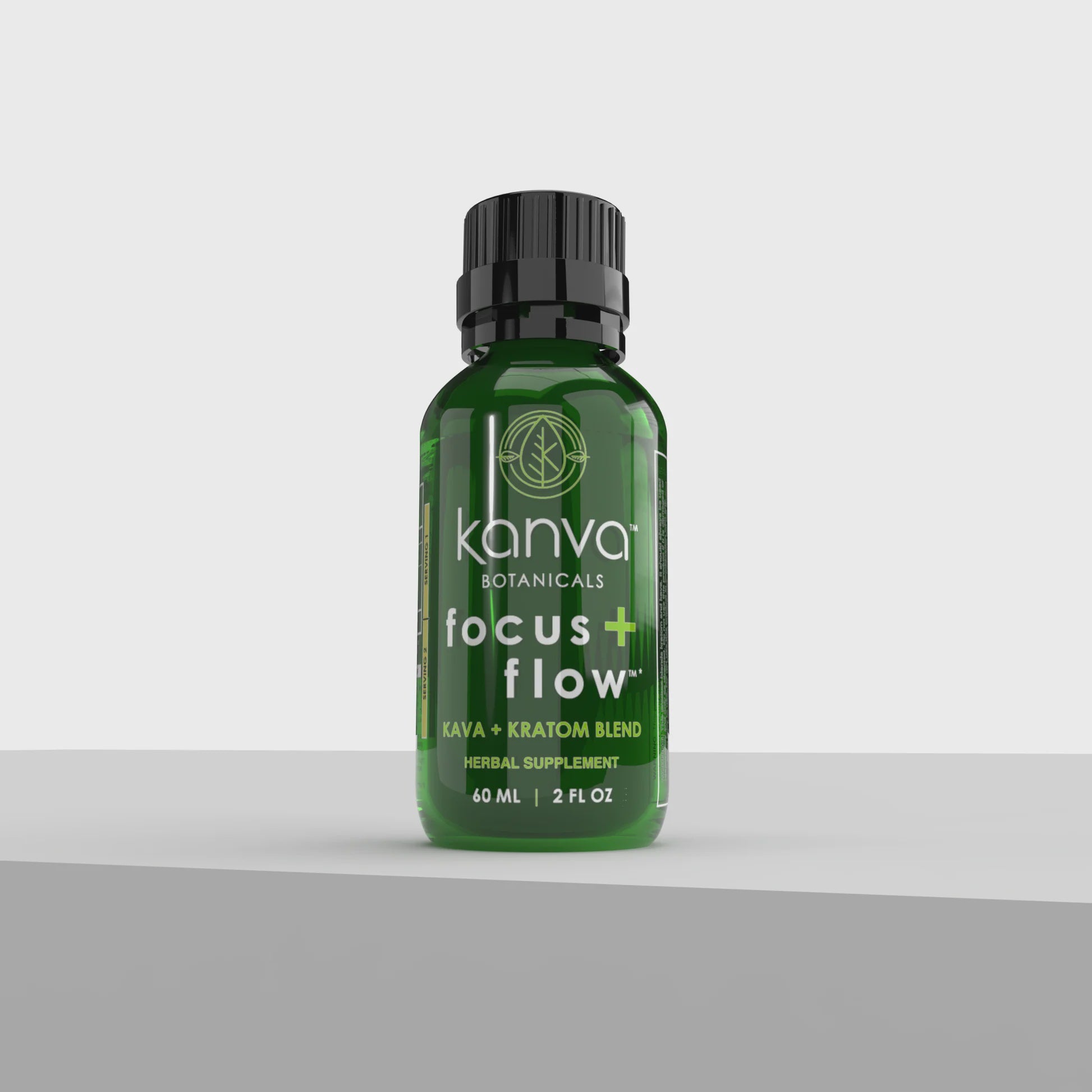 KANVA BOTANICALS+KRATOM BLEND SHOTS 2Oz BOTTLES FOCUS&FLOW