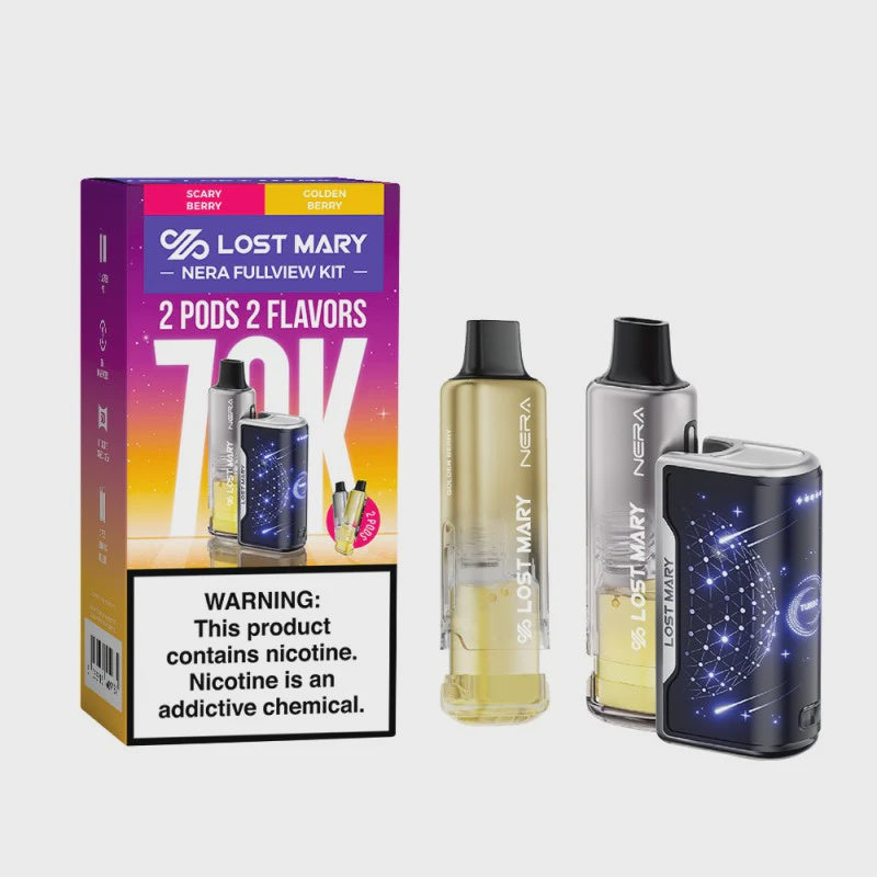 LOST MARY NERA FULLVIEW KIT 70K PUFFS DISPOSABLE 5CT/BOX | SCARY BERRY & GOLDEN BERRY
