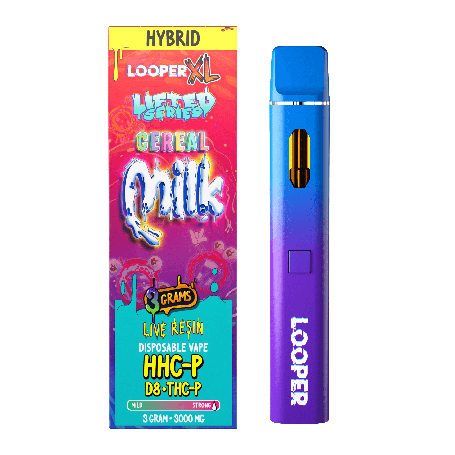 LOOPER 3G HHC/THCP/D8/THCB DISPOSABLE 5CT/BOX CEREAL MILK (H)(LIFTED)
