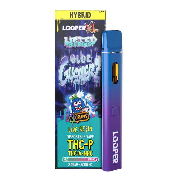 LOOPER 3G HHC/THCP/D8/THCB DISPOSABLE 5CT/BOX  BLUE GUSHERZ (H)(LIFTED)
