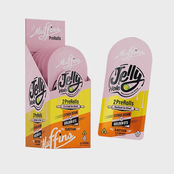 MUFFINS 2CT 4.2G JELLY HOLE PRE ROLLS 5CT/BOX CITRUS BEAM x GOLDEN O-S