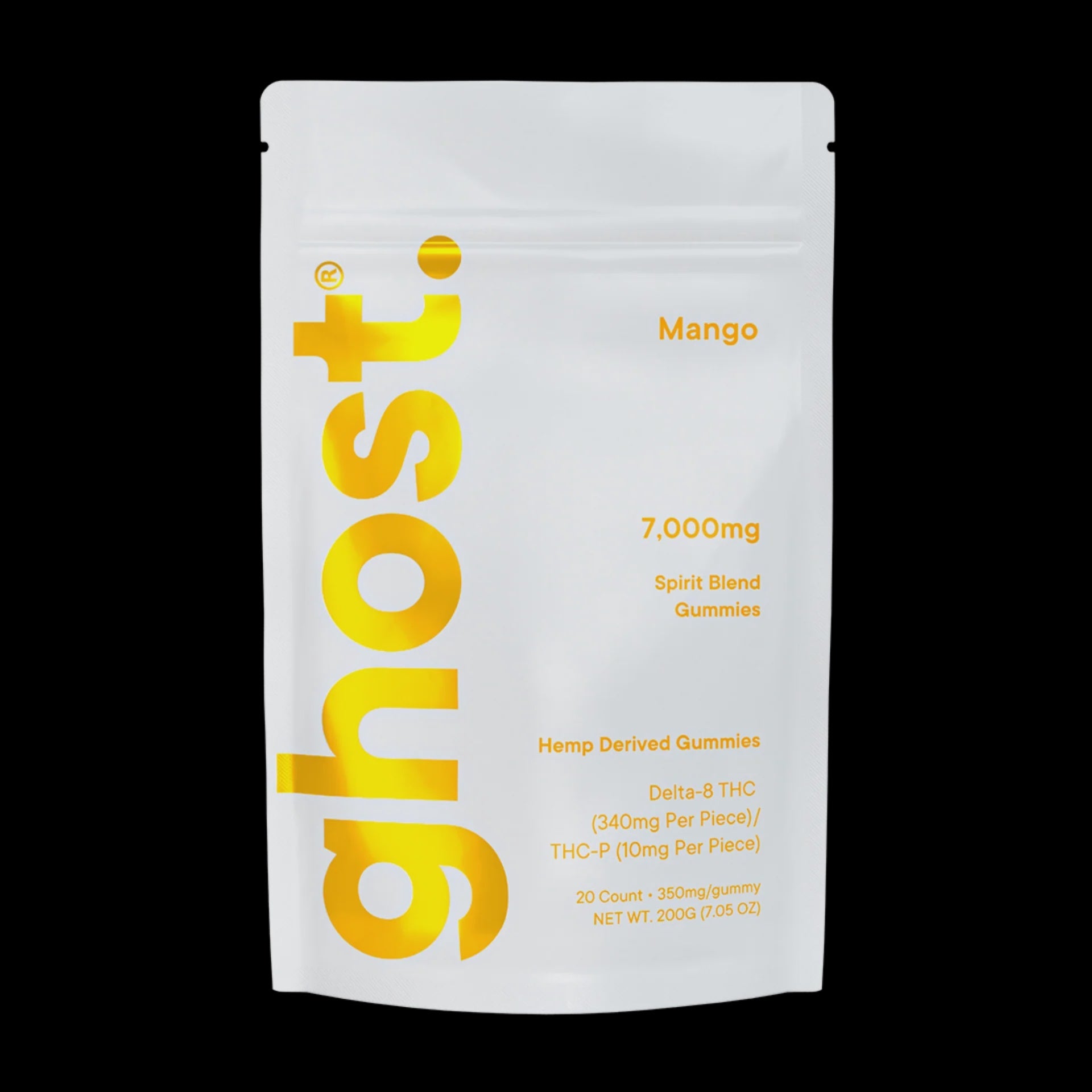 GHOST SPIRIT BLEND GUMMIES - 20CT 7000MG MANGO