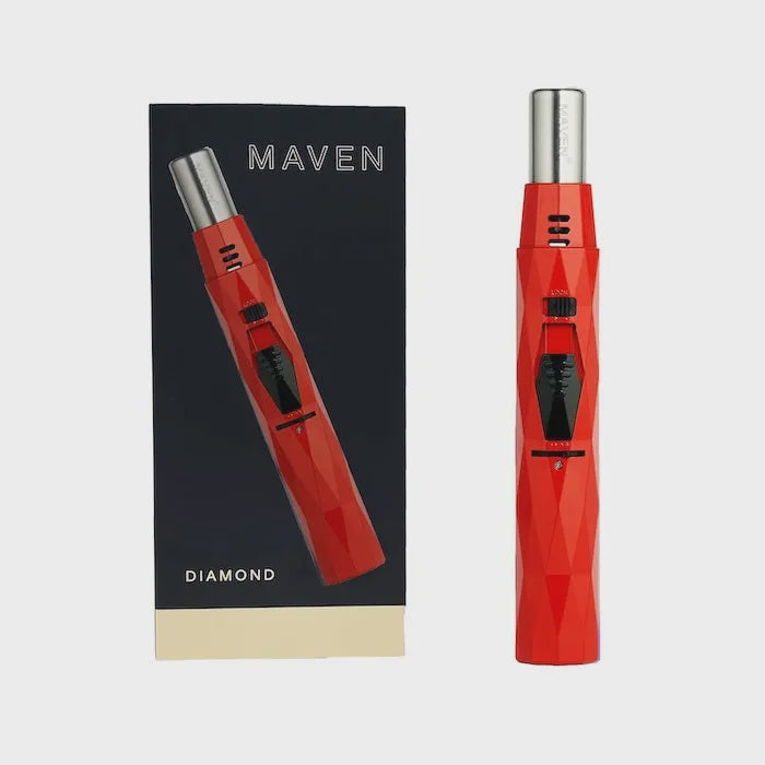 MAVEN DIAMOND TORCH LIGHTER RED