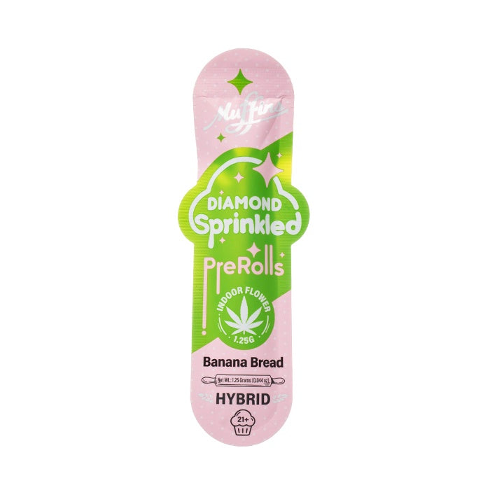 MUFFINS DIAMOND SPRINKLED THC-P 1.25G PRE ROLLS 50CT/BOX | BANANA BREAD (H)