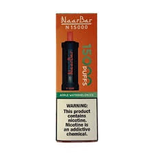NAAR BAR 15000 PUFF HOOKA VAPES 6 COUNT BOX APPLE WATERMELON ICE