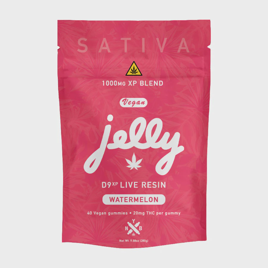 JELLY D9 XP LIVE RESIN 25MG GUMMY 40CT WATERMELON