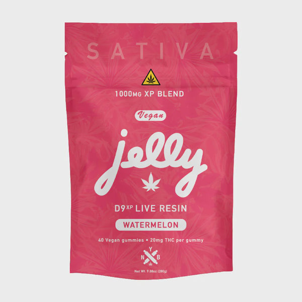 JELLY D9 XP LIVE RESIN 25MG GUMMY 40CT WATERMELON