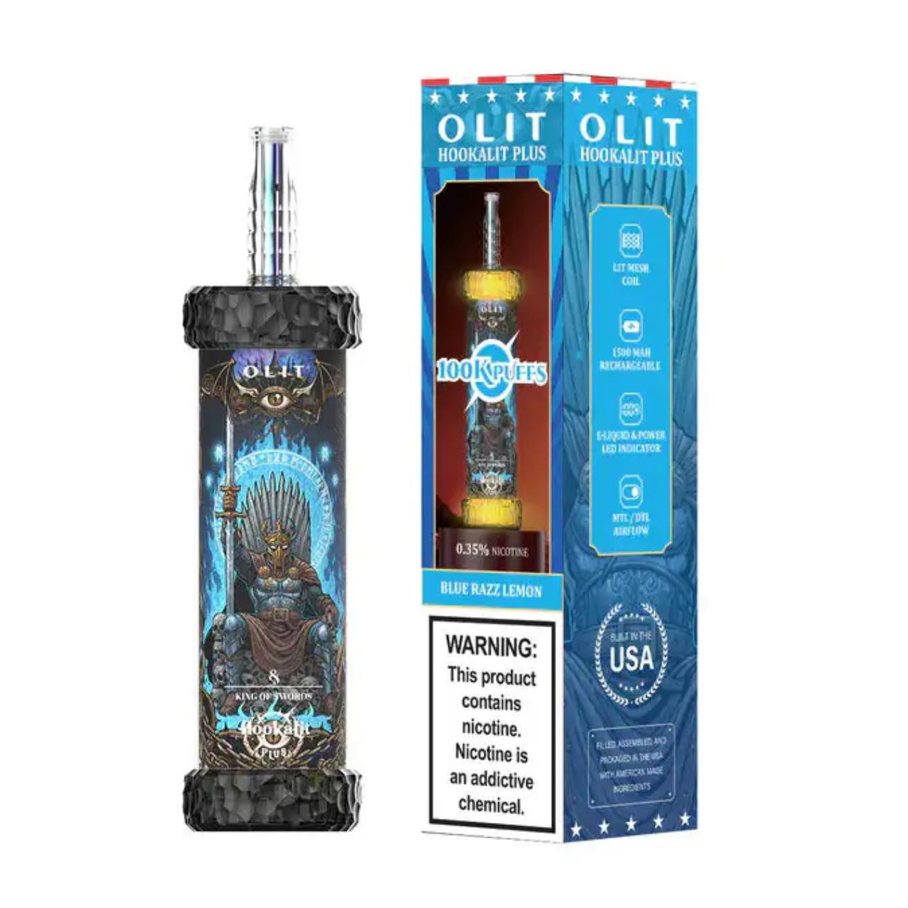 OLIT HOOKALIT PLUS 100K BLUE RAZZ LEMON