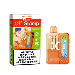 OFF STAMP X-CUBE CRYSTAL KIT POWERED BY LOST MARY 35K PUFF DISPOSABLE 5CT/BOX | MAUI PUNCH