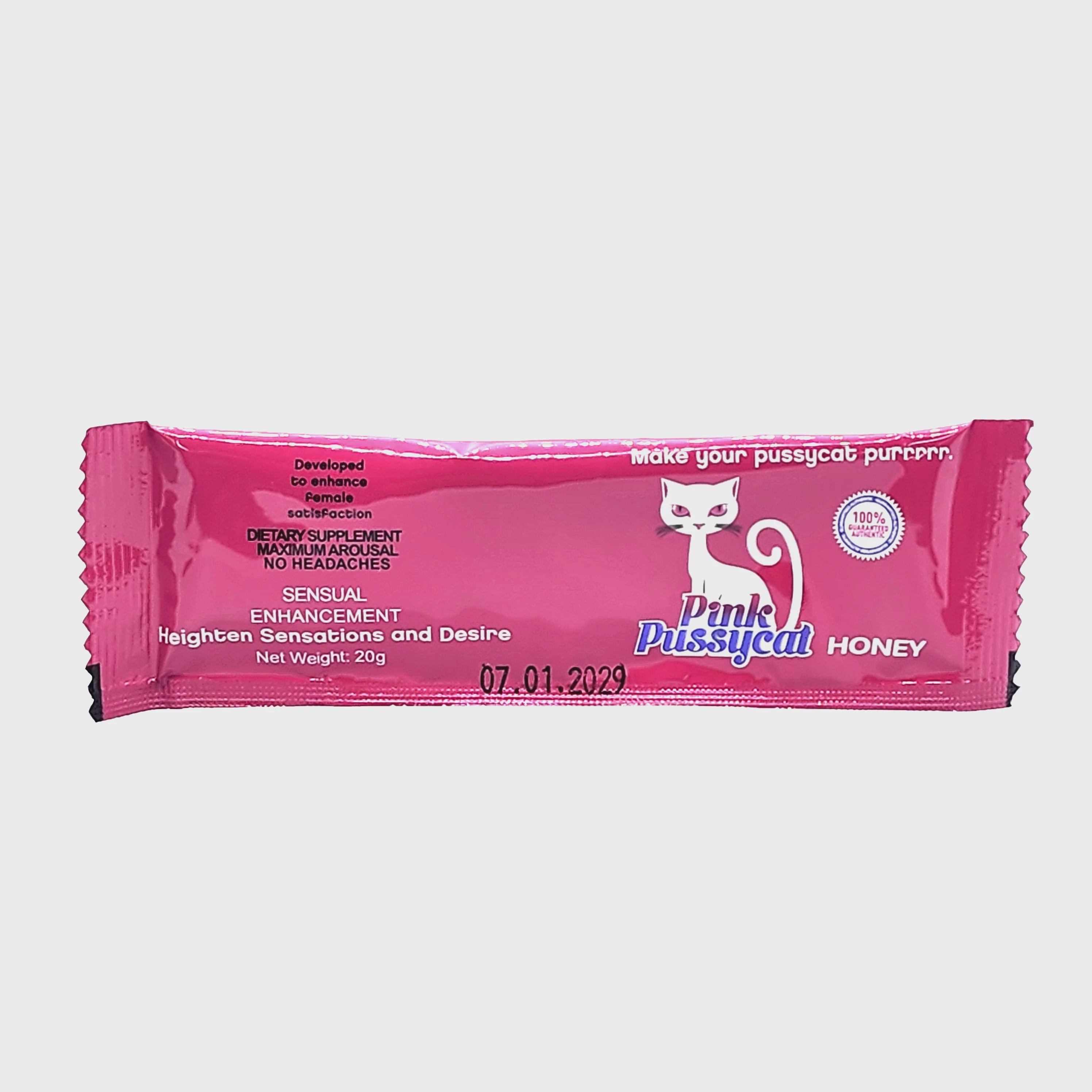 PINK PUSSYCAT HONEY SENSUAL ENHANCEMENT HEIGHTEN SENSATIONS AND DESIRE 20g