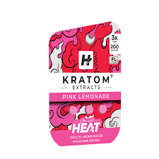 STRAIGHT HEAT KRATOM EXTRACTS TABS 3CT/PK 200MG TAB 10PK/BOX | PINK LEMONADE
