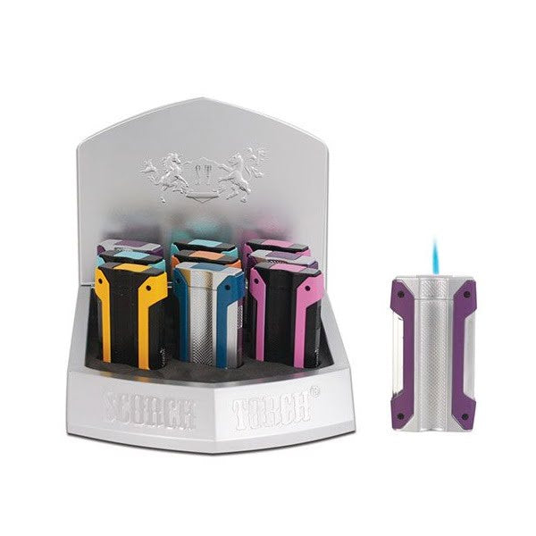SCORCH TORCH SINGLE TORCH W/SIDE PUSH BUTTON 9ct/DISPLAY #61835