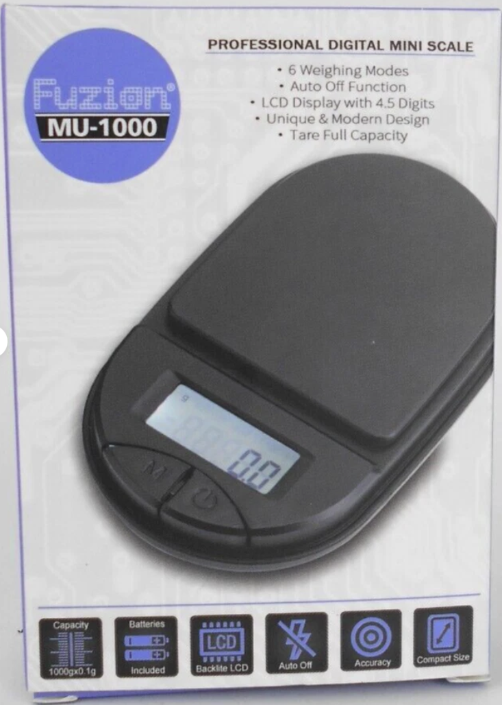 FUZION SCALE DIGITAL MINI 1000gX0.1g MU-1000
