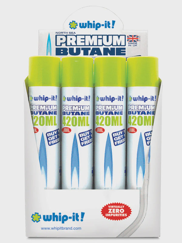 WHIP IT PREMIUM BUTANE 420ml 12/bx BOGO