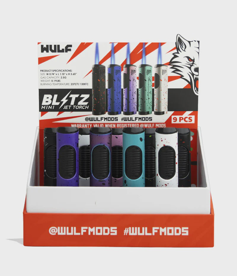 WULF BLITZ MINI JET TORCH 9ct/DISPLAY