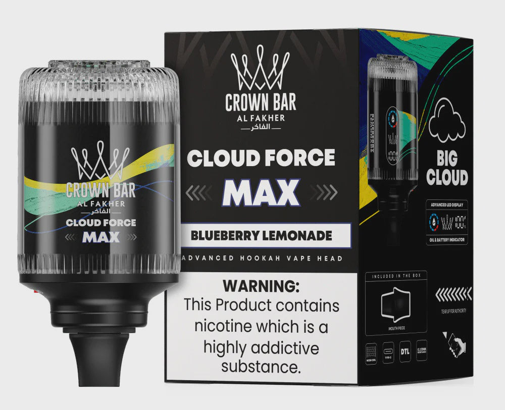 AL FAKHER CROWN BAR CLOUD FORCE MAX BLUEBERRY LEMONADE