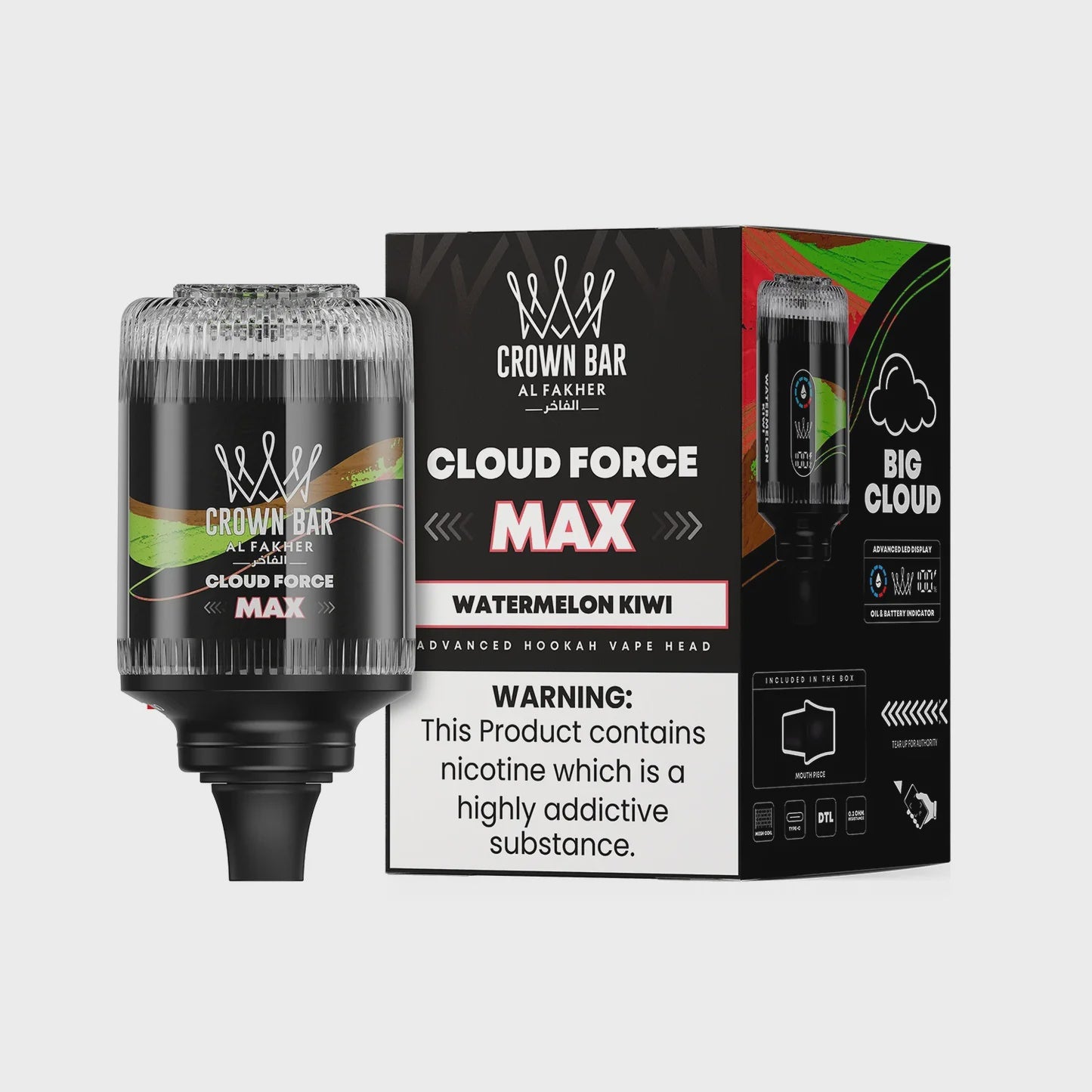 AL FAKHER CROWN BAR CLOUD FORCE MAX WATERMELON KIWI