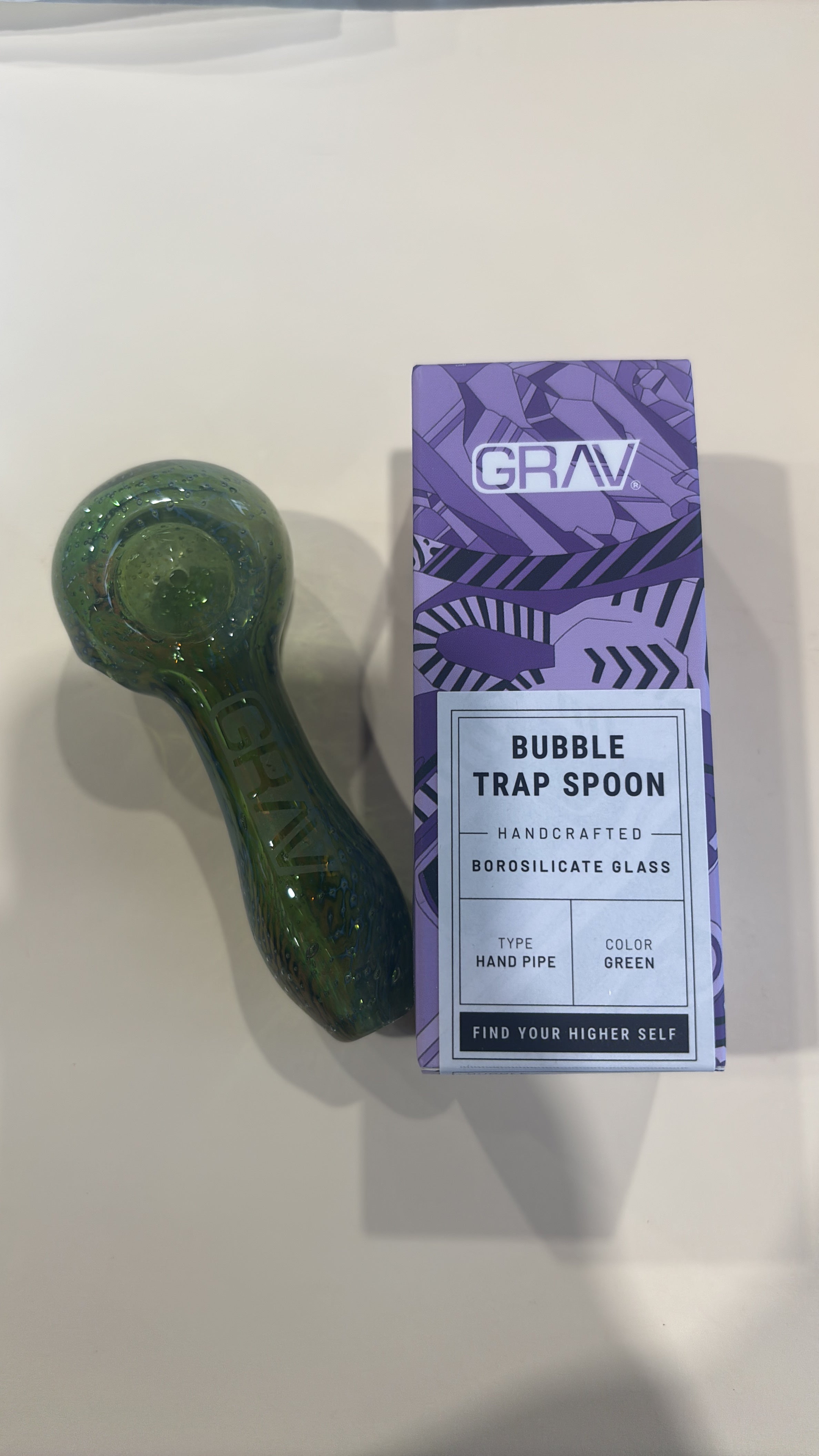 Grav 4" Bubble Trap Spoon Green SPBT.2