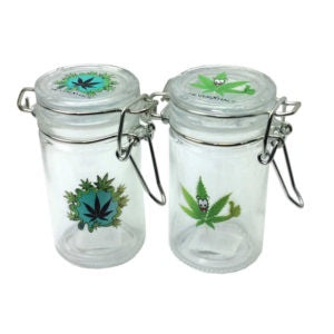 75ML GLASS JAR W/DESIGN
