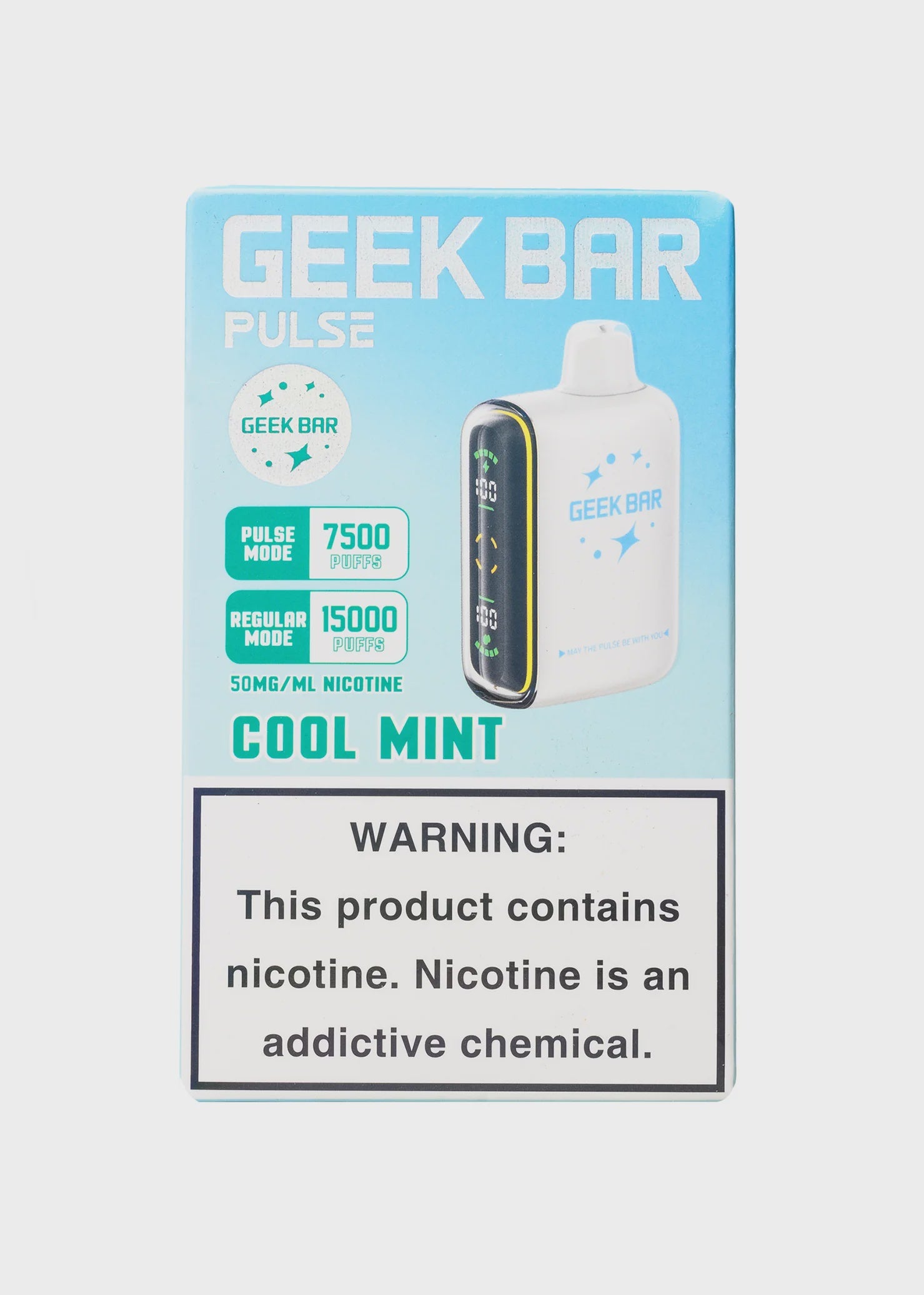 GEEK BAR PULSE 15K PUFF 5 COUNT BOX | COOL MINT