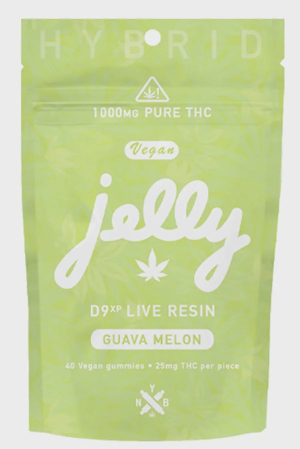 JELLY D9 XP LIVE RESIN 25MG GUMMY 40CT GUAVA MELON