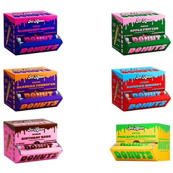 Ice Kream Donuts THC-A Hash Hole Pre-Roll, 2.25g 20CT Alaskan Thunderfvk - SATIVA