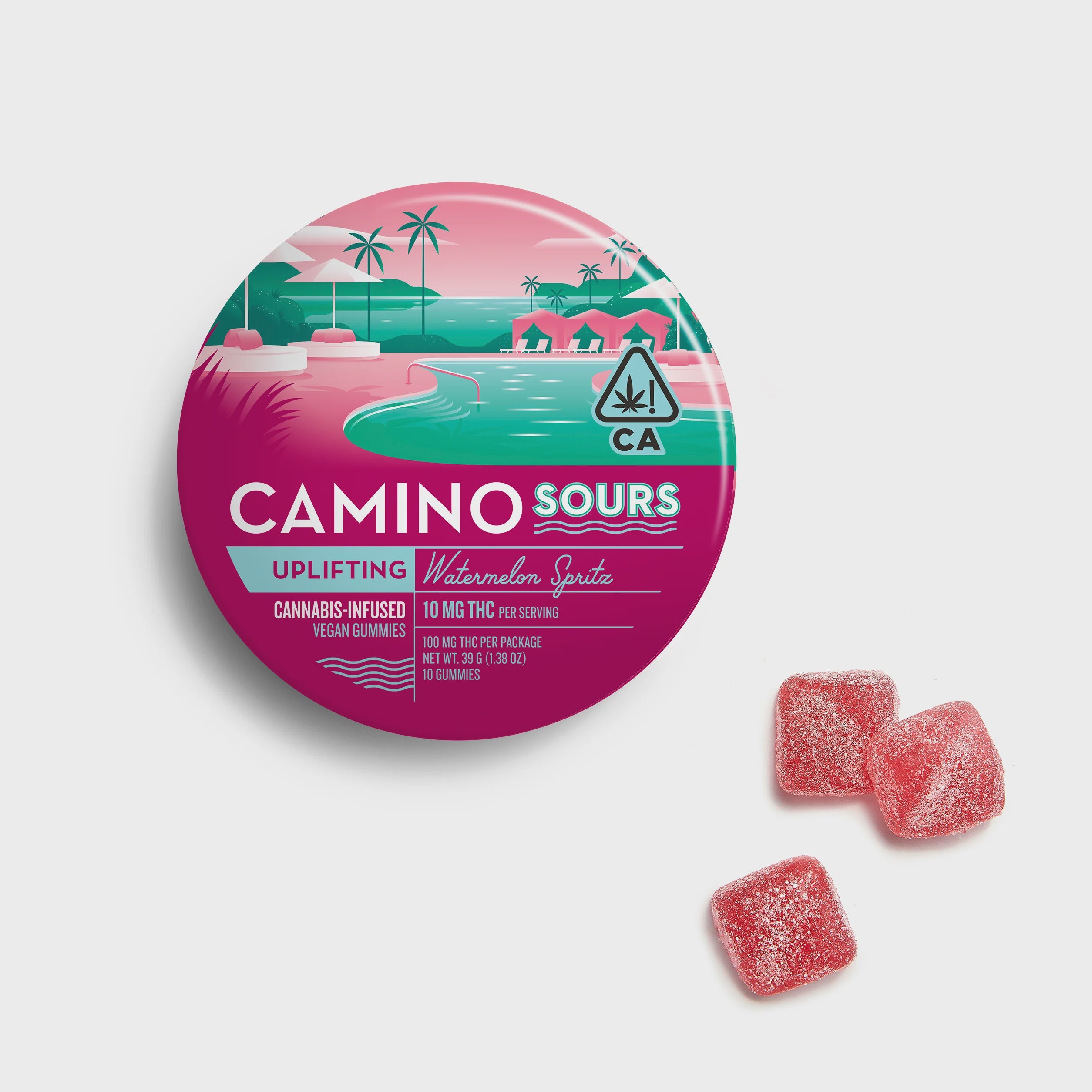 CAMINO GUMMY 10MG THC GUMMIES 10CT WATERMELON SPRITA