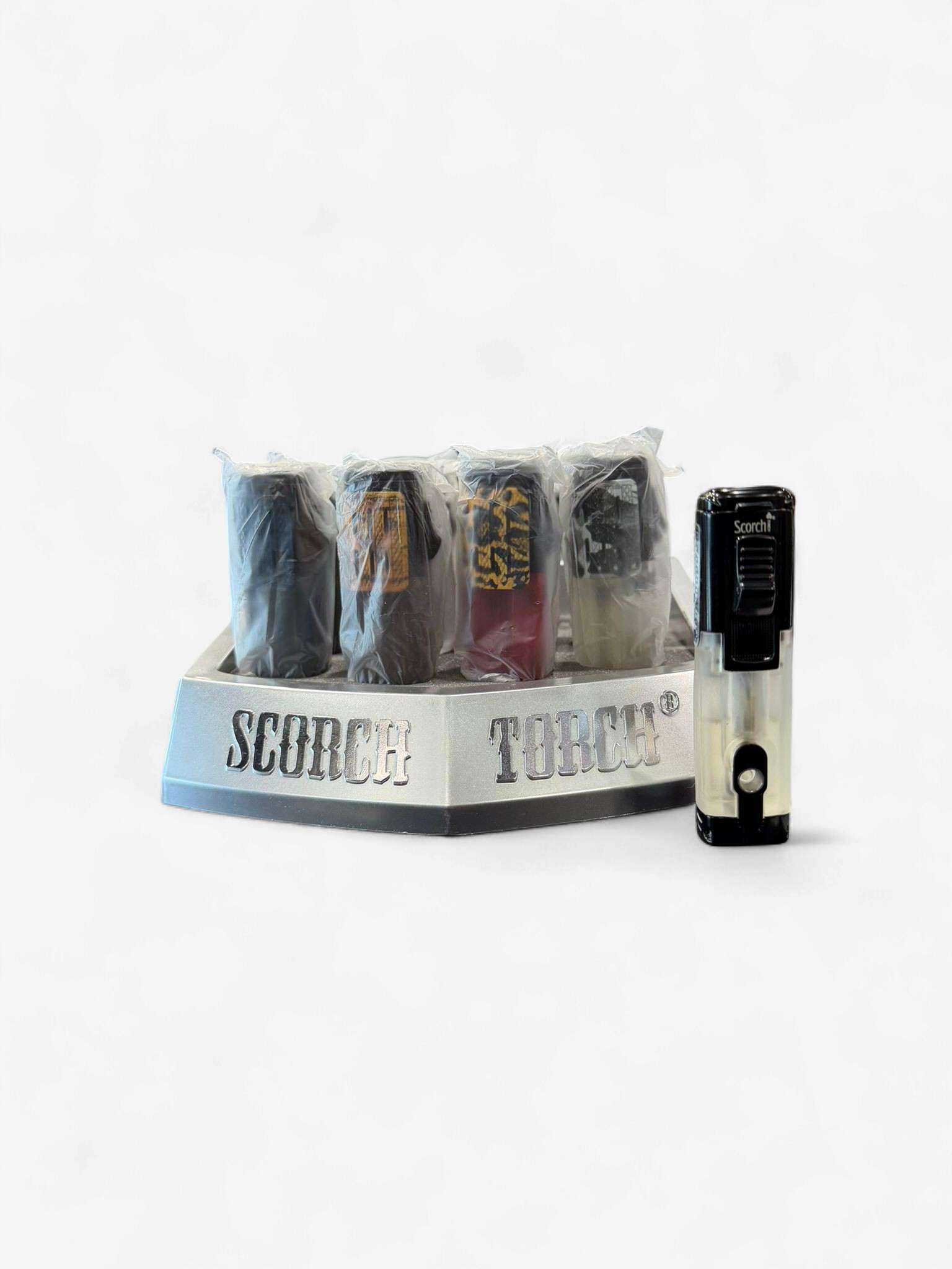 SCORCH TORCH 3TORCH W/CIGAR PUNCH 12/DISPLAY (61767-3T)