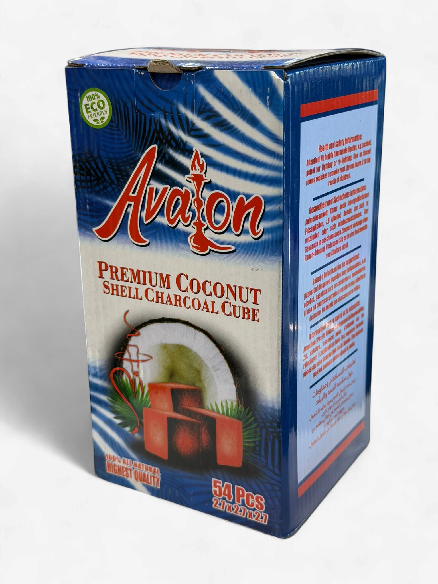 AVALON PEIMIUM COCUNUT SHELL CHARCHOAL CUBE 54PCS