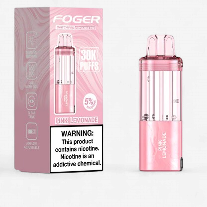 FOGER SWITCH PRO 30K PUFFS 5PK DISPOSABLE POD PINK LEMONADE